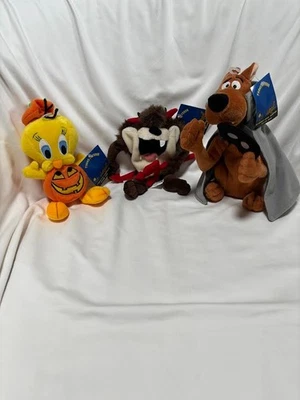 Warner Bros. Bean Bag Toons of Terror Set, Vampiro, Calabaza, Diablo, Nuevo con Etiqueta Foto 1 de 4