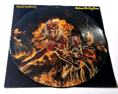 IRON MAIDEN~~HALLOWED BE THY NAME~~LIVE~~1993~~12" PIC DISC~~WITH INLAY~~EMI - Image 1 of 4