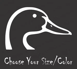 Duck Head Vinyl Decal for Car Truck Windows Sticker Browning Hunting Waterfowl - Picture 1 of 10