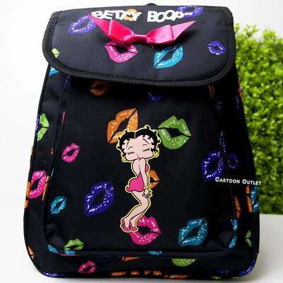 Betty Boop Mochila Cartera 12" Llevar Dama Bolso de Mano Regalo de Cumpleaños Labios Foto 1 de 4