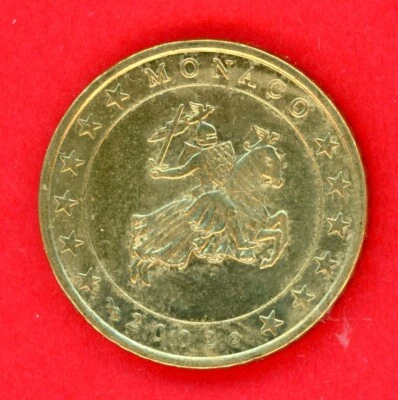 MÓNACO 50 CENTAVOS 2002 KM # 172 AU-UNC. Foto 1 de 2
