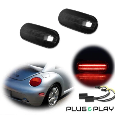 Luz de estacionamiento LED para Volkswagen Beetle 1998-05 lente trasera ahumada 2 piezas Foto 1 de 4