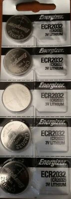 5 FRESH Genuine Energizer CR2032 ECR2032 3V Coin Button Batteries - Image 1 of 3