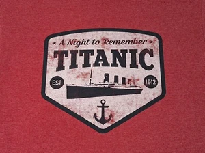 Night To Remember TITANIC Est 1912 rot Baumwollmischung T-Shirt Größe S Gildan - Bild 1 von 8