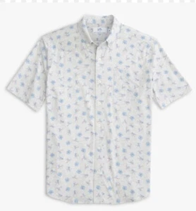 Southern Tide Men Short  Sleeves Intercostal Guy Allure Heather Sport Shirt - Picture 1 of 8