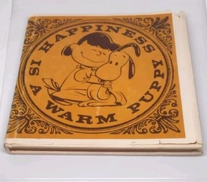Happiness Is A Warm Puppy W/ Dust Cover 1st Edition Collectible Charles M Schulz - Imagen 1 de 8