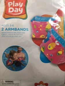 Swim Armbands Floaties * Ages 3-6 * 2 pairs = 4 armbands * NEW IN PACKAGE * - Picture 1 of 3