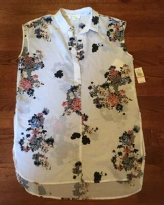 NWT Two by Vince Camuto Women's Tunic Sheer Shirt Blouse Size Small S New - Picture 1 of 8