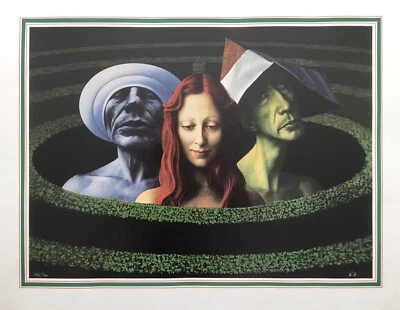 Rudolf Hausner Farbserigraphie "Im Labyrinth" nummeriert monogrammiert - Bild 1 von 4