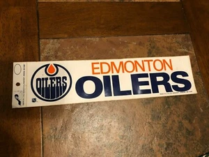 NHL EDMONTON OILERS 1974 PEGATINA DE PARACHOQUES con logotipo vintage - Imagen 1 de 2