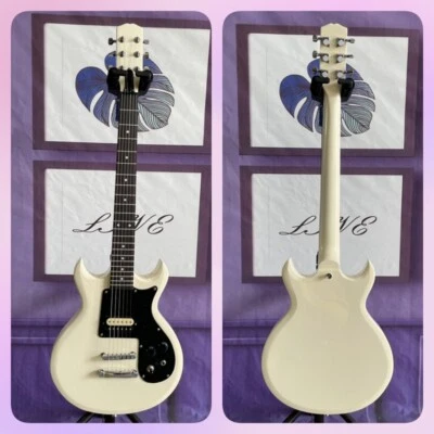 Melody Maker 6 String Electric Guitar Solid Body Olympic White Chrome Hardware - Image 1 of 4