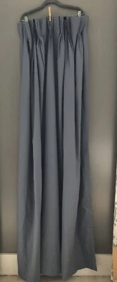 VERMONT COUNTRY STORE 1 Pair pinch pleat DRAPES insulated Lined BLUE 72 X 72 New - Image 1 of 4