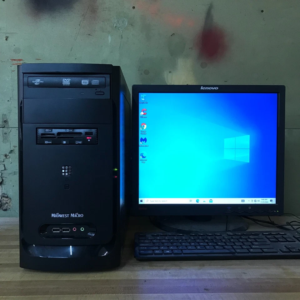 Custom Midwest Micro Desktop PC Computer - Athlon 2.30GHz 3GB Ram (Windows 10) - Image 1 of 4