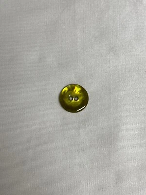 Italian Dyed Chartreuse Green Natural Shell MOP Pearl Button (3 Sizes to Choose) - Image 1 of 4