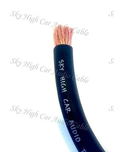 2/0 Stärke AWG SCHWARZ Strom Massekabel Himmel hoch Auto Audio zu Fuß verkauft GA Fuß  - Bild 1 von 4