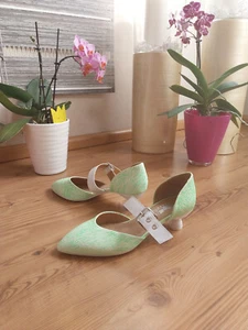 Tiggers Pumps Schuhe Damen Leder Elegante Pumps Halbschuhe grün Gr. 40 - Bild 1 von 5