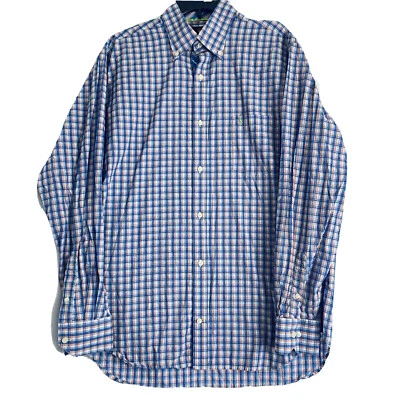 Tailorbyrd Shirt Flip Cuff Button Up Multicolor Plaid Long Sleeve Men’s Size XL - Image 1 of 4