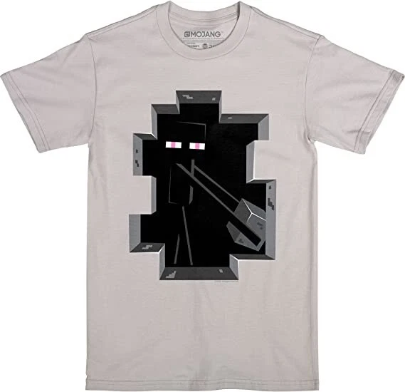Camiseta Oficial JINX Minecraft Enderman Interior Talla Niños Mediana NUEVA Foto 1 de 1