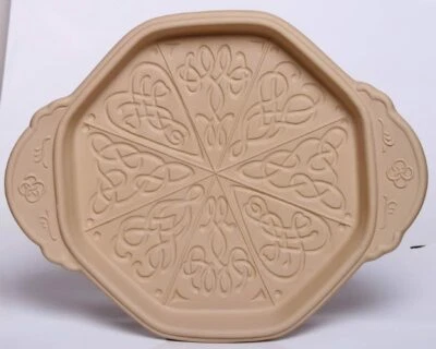 BROWN BAG COOKIES Shortbread Cookie Pan Celtic Knot Baking Pan Mold Handmade Stoneware Pottery