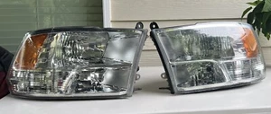 Factory Chrome 2013-2018 For Dodge Ram 1500 2500 3500 Headlights - Picture 1 of 2