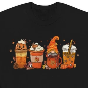 Fall Pumpkin Spice Latte Coffee Sweatshirt  - Picture 1 of 14