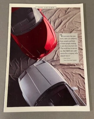 1991 Saturn Line Sales Brochure SL1 SC1 SC SL Sedan - Image 1 of 4