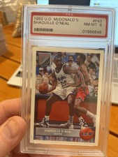 1992 Ud Mcdonalds Shaquille Oneal Rookie Psa 8