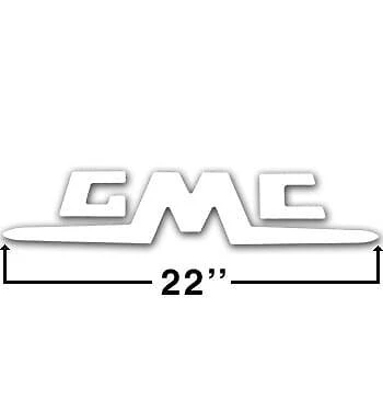 Letras del portón trasero 1955-62 - blanco - GMC - escalón para camioneta GMC Foto 1 de 1
