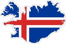 Pegatina sticker Adesivi adhesivo vinilo coche moto bandera mapa islandia