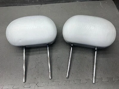 BMW E46 M3 2001-2006 cupé asientos delanteros reposacabezas cuero gris OEM Foto 1 de 4