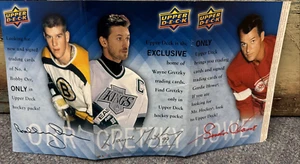 RARE Hockey card PROMO DISPLAY ORR GRETZKY HOWE 2010 Upper Deck NHL Kings Bruins - Picture 1 of 8