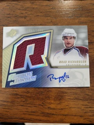 Brad Richardson 2005-06 SPx Autograph Rookie Jersey Card #226 /1999 - Image 1 of 2