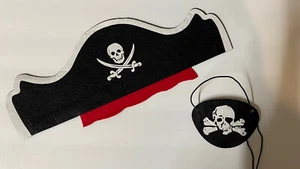 Nuevo 2 piezas Disfraz de Pirata Elastizado Sombrero y Parche para Ojos Disfraz Niños/Adultos - Imagen 1 de 5