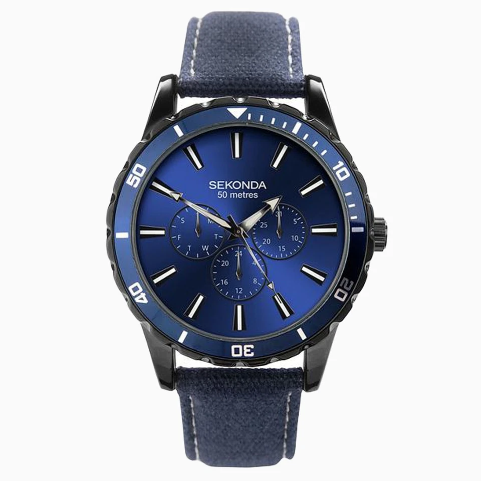 Sekonda Mens Watch with Blue Dial and Blue Strap 1680 - Image 1 of 1