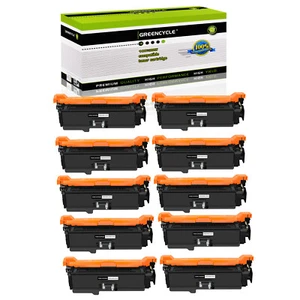 10PK Toner for HP CE400A 507A LaserJet 500 Color M551n M551dn M570dn M575dn BLK - Photo 1/18