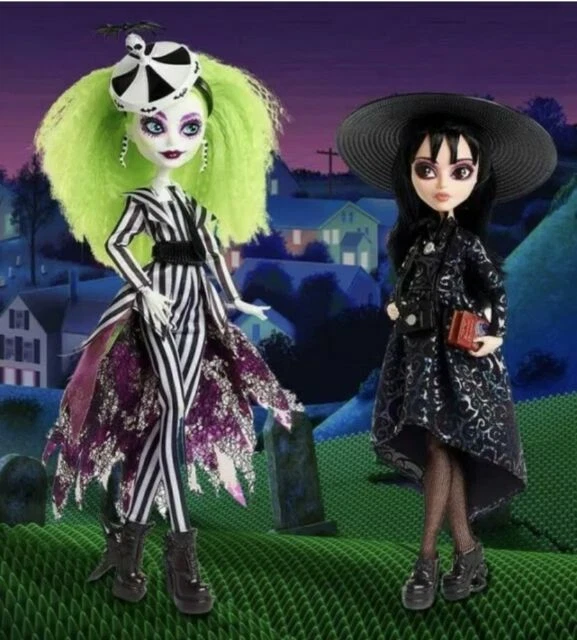 Mattel Creations Beetlejuice & Lydia Deetz Monster High Skullector Doll
