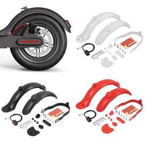 Front & Rear Fender Mudguard w/Taillight for Xiaomi M365/1S/PRO Electric Scooter - Picture 1 of 17