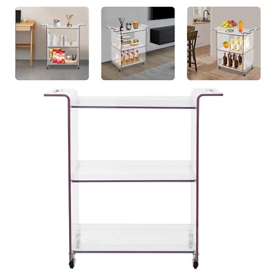 Gourmet Kitchen Cart with Wheels 3 Tiers Mobile PC Cart Rolling Serving Cart - Image 1 of 4