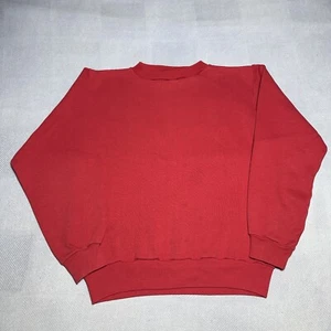 Vintage 1970s Russell Athletic Red Pullover Crewneck Sweatshirt Size Medium - Picture 1 of 15