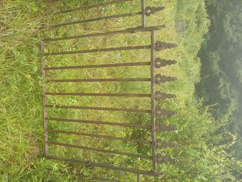 1900s 4 ft H wrought iron fence 200 ft with gate Cover