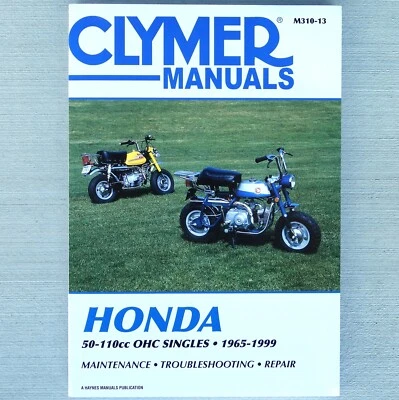 Honda Mini Monkey Bike Z50 Z50R 50 65 CT70 70 S90 90 110 CLYMER REPAIR MANUAL