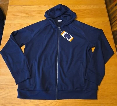 Sudadera con capucha para hombre 32 grados calor xxl azul marino cremallera completa nueva Foto 1 de 2