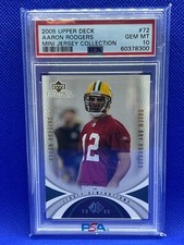 2005 Upper Deck  Mini Jersey Collection PSA 10 Jets - #72 Aaron Rodgers (RC)
