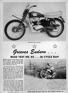 Motocicleta Greeves 200 Enduro 1957 - artículo original de prueba en carretera de 2 páginas - Imagen 1 de 2