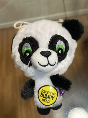 Multipet Knobby Noggins Panda Squeaky Plush Dog Toy Bumpy Head Cuddle Buddies - Image 1 of 4