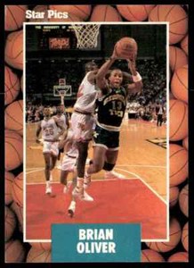 1990-91 Star Pics Brian Oliver Georgia Tech Yellow Jackets #58