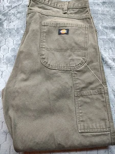 Pantalones Carpintero Dickies Vintage 40x32 Lona Sueltos Pierna Ancha Ajuste Años 90 - Imagen 1 de 11