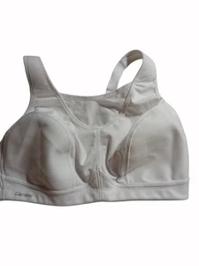 Sujetador deportivo Glamorise blanco de alto impacto para mujer CH991 Magic Lift talla 38D inalámbrico - Imagen 1 de 11