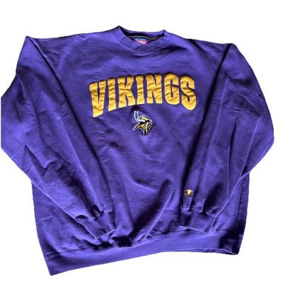 De colección Minnesota Vikings Deletrear Campeón Cuello Redondo NFL XXL Bordado Foto 1 de 4
