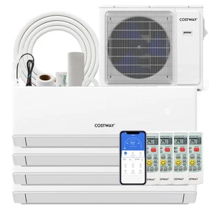 30k BTU 4 Zone 9k 18K BTU Mini Split Air Conditioner 23 SEER2 Wifi Enabled - Picture 1 of 10